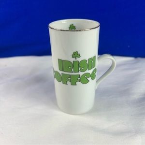 Enesco Irish Coffee Recipe Mug Gold Rim Deco Font Shamrock Detail